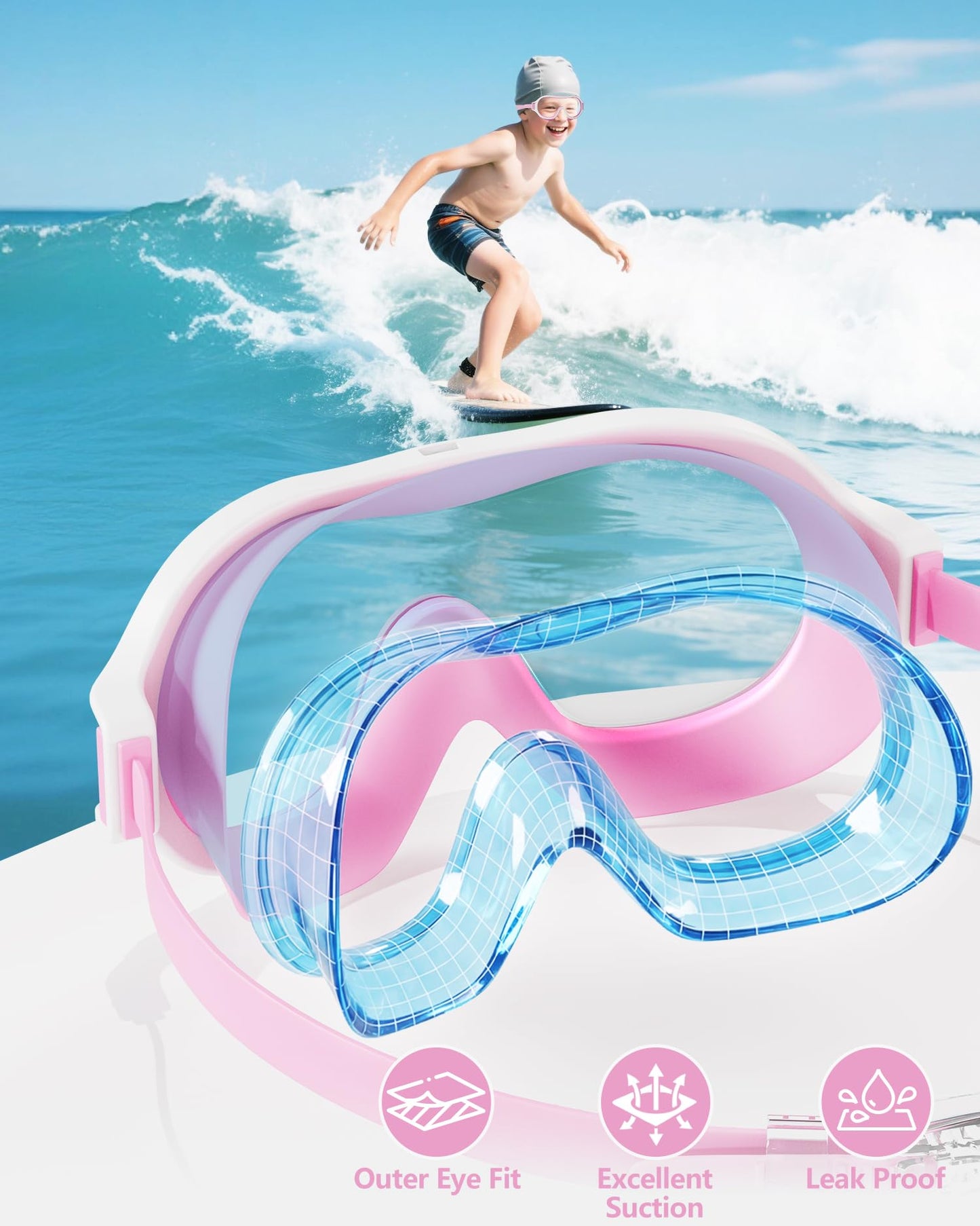 Aegend 2 Pack Swim goggles for Kids 3-15, Anti-Fog Anti-UV Wide Vision Waterproof, No leak Swimming goggles for Boys Girls