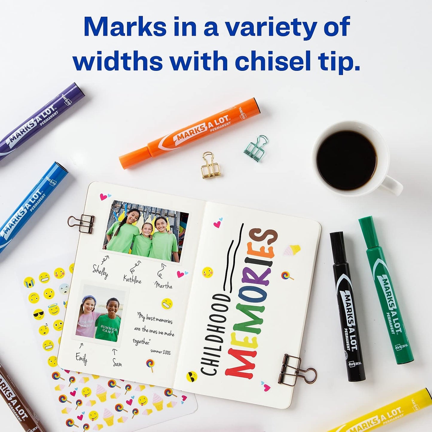 AVE24800 - Avery Marks-A-Lot EverBold Flipchart Markers