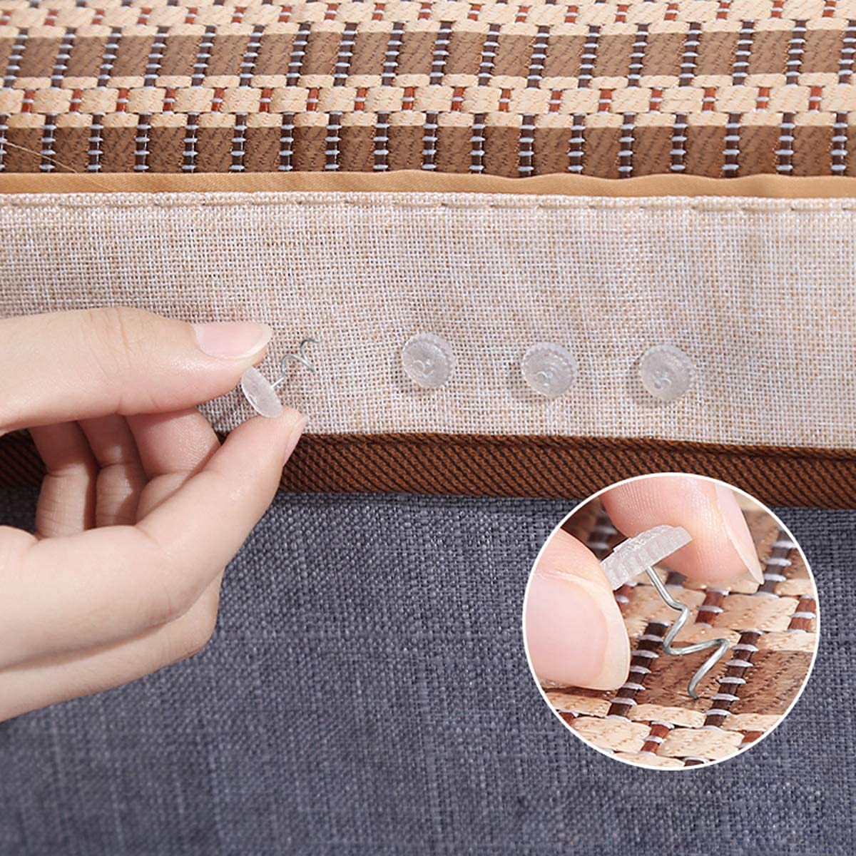 Akstore 20 Pcs Bed Skirt Pins Clear Heads Twist Pins for Upholstery, Slipcovers and Bedskirts, Bedskirt Pins (20PCS)
