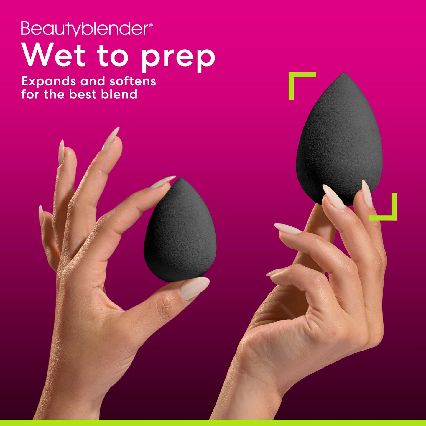 Beautyblender® | Original Pink Beauty Blender Makeup Sponge, Super-Soft Foam Easily Blends Foundations, Powders & Creams, Made in USA, Reusable, Washable, Streak Free Application, Vegan, Cruelty Free