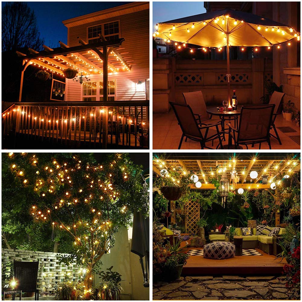 Metaku Globe String Lights Fairy Battery Operated 26ft 60LED with Remote Waterproof Indoor Outdoor Hanging Decorative Christmas for Home Party Patio Garden Wedding