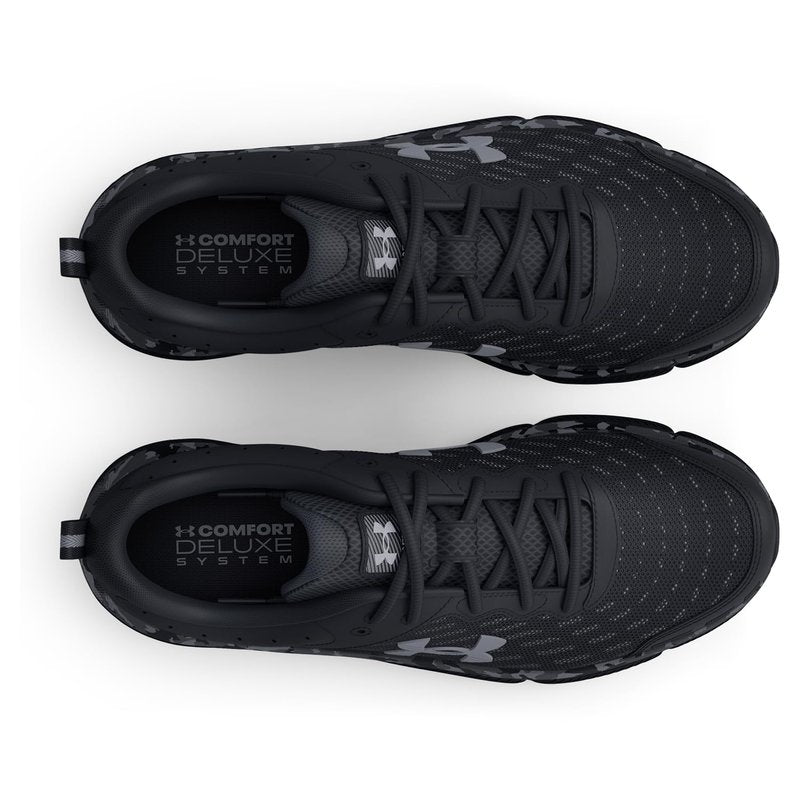 Under Armour Men's Charged Assert 10 Shoes, (001) Black/Black/Pitch Gray, 10