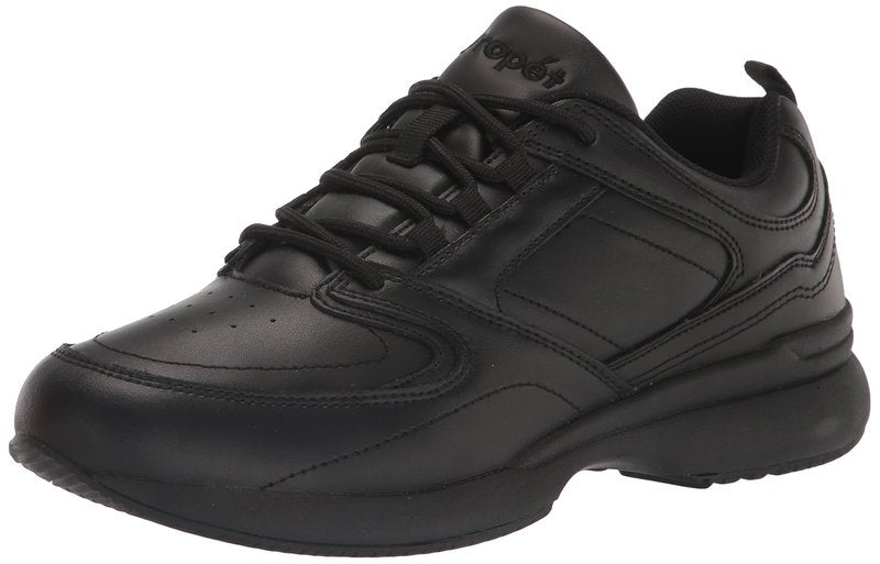 Propét Women's LifeWalker Sport Sneakers, Black, 7 X-Wide US