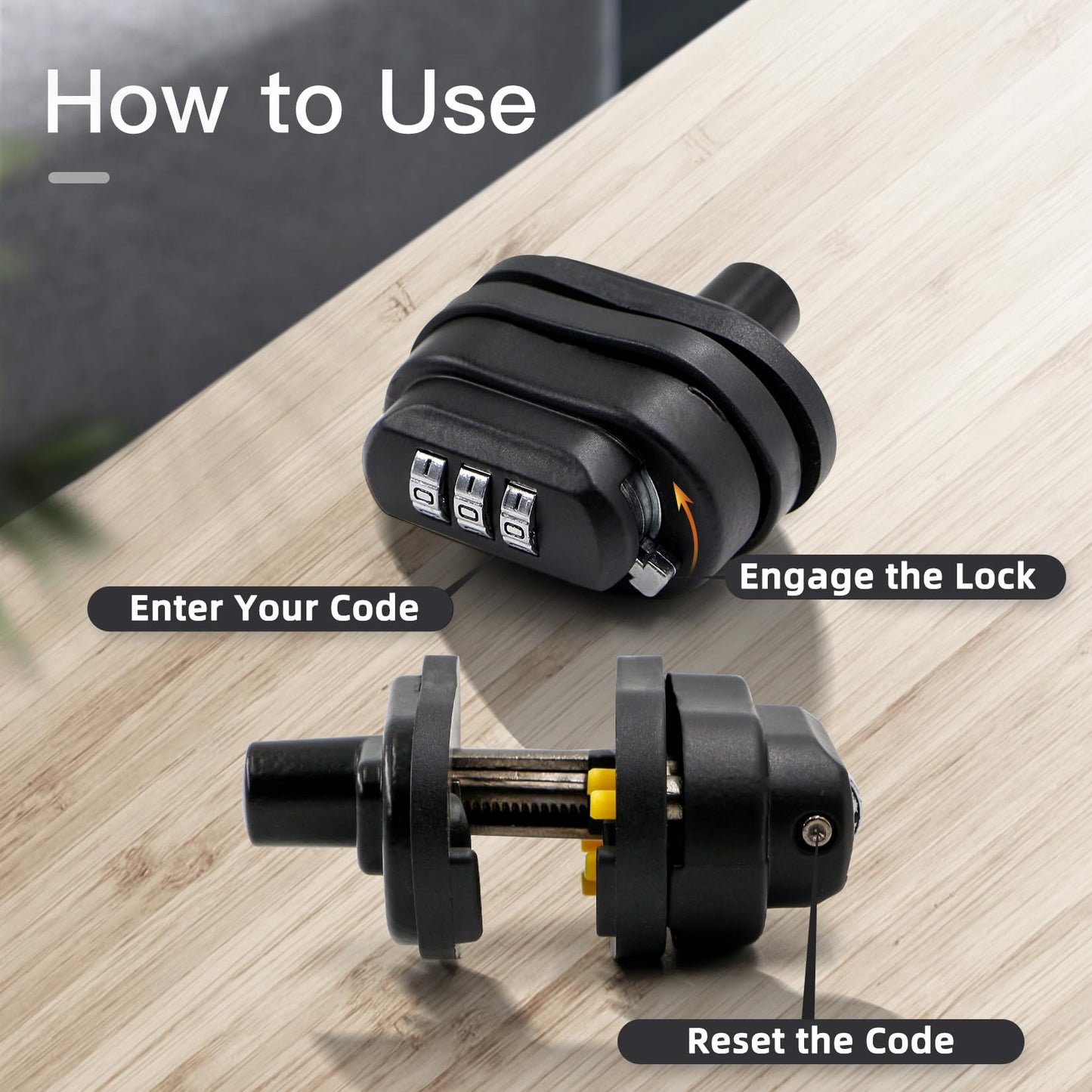 RioRand 3 Digit Combination Trigger Lock, Keyless Gun Safety Lock Compatible with Pistols Handguns Rifles Shotguns 1PC