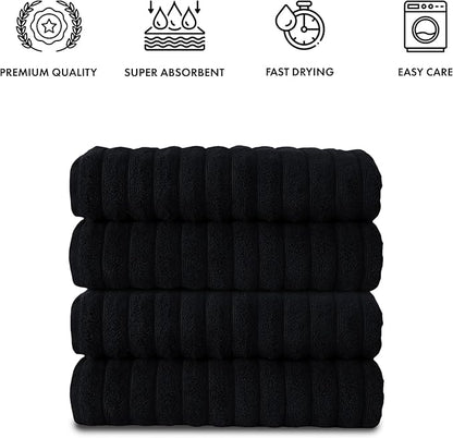 Classic Turkish Towels CTT Premium 4 Pack Bath Towels Set, Made