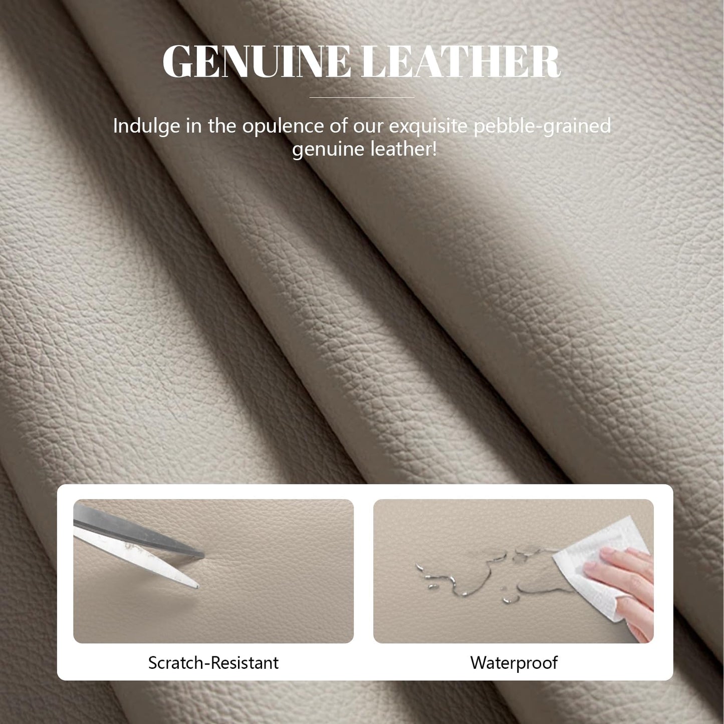 Genuine Leather Hobo Bags for Women Soft Real Leather Shoulder Hanbags Leather Trendy Crossbody Purses with Adjustable Strap (White)