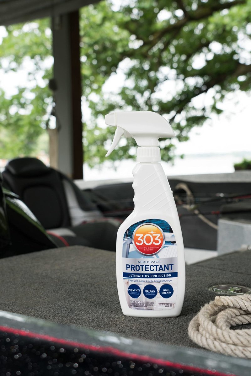 303 Products Marine Aerospace Protectant Spray, UV Protection for Boat Vinyl & Surfaces – Repels Dust, Dirt & Staining, Matte Finish, Restores Like-New Appearance, 16 oz