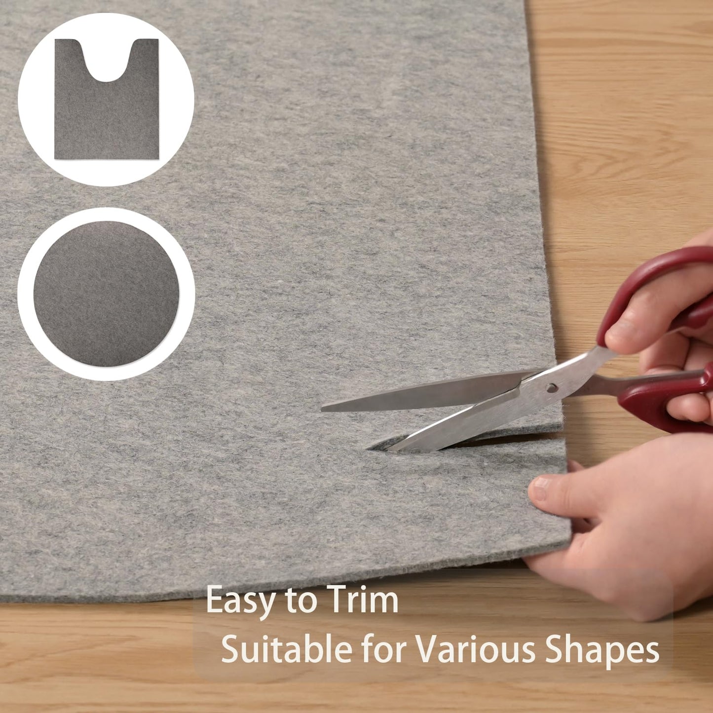 QJHOMO Non Slip Rug Pad 2x4 Feet Carpet Padding, Under Rug Padding Cushioned for Hardwood Floors, Thick Felt Cushion Carpet Pads for Area Rugs Non Skid Backing Runner Rug Mat