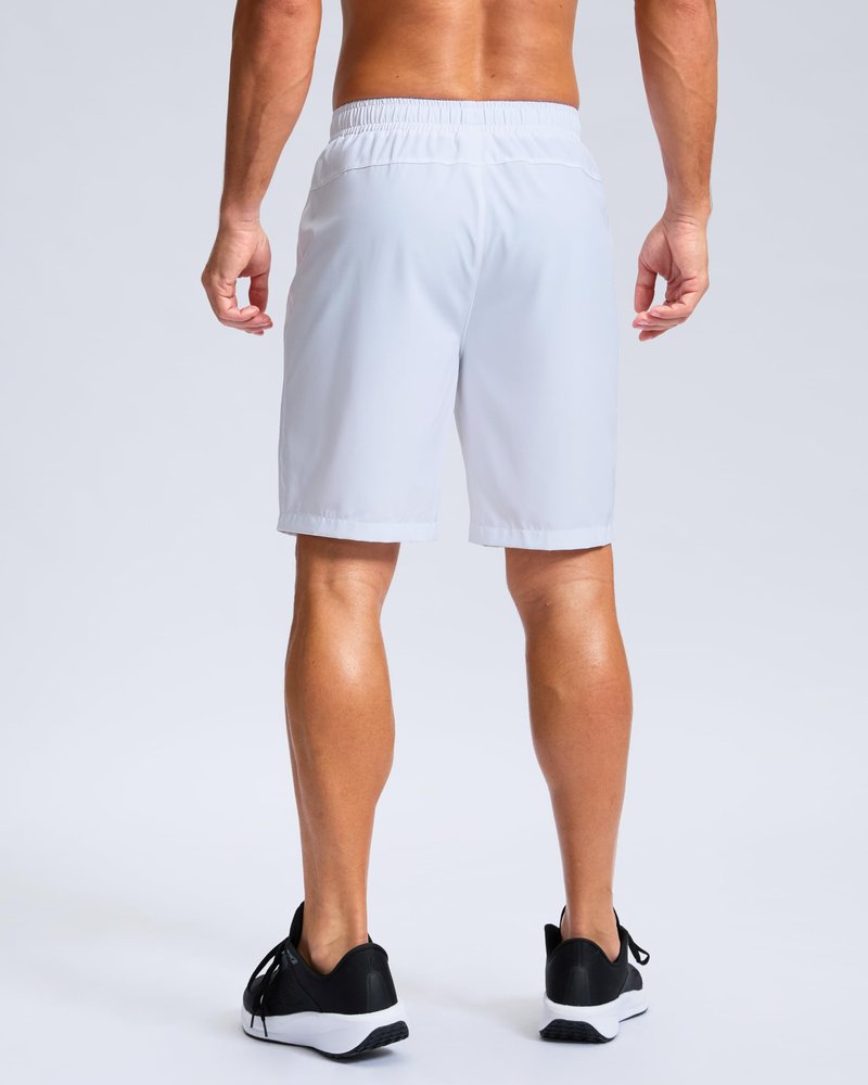 G Gradual Men's Athletic Running Shorts with Zipper Pockets Quick Dry 7"/ 5"/ 9" Workout Gym Shorts for Basketball Hiking(White,5XXL)