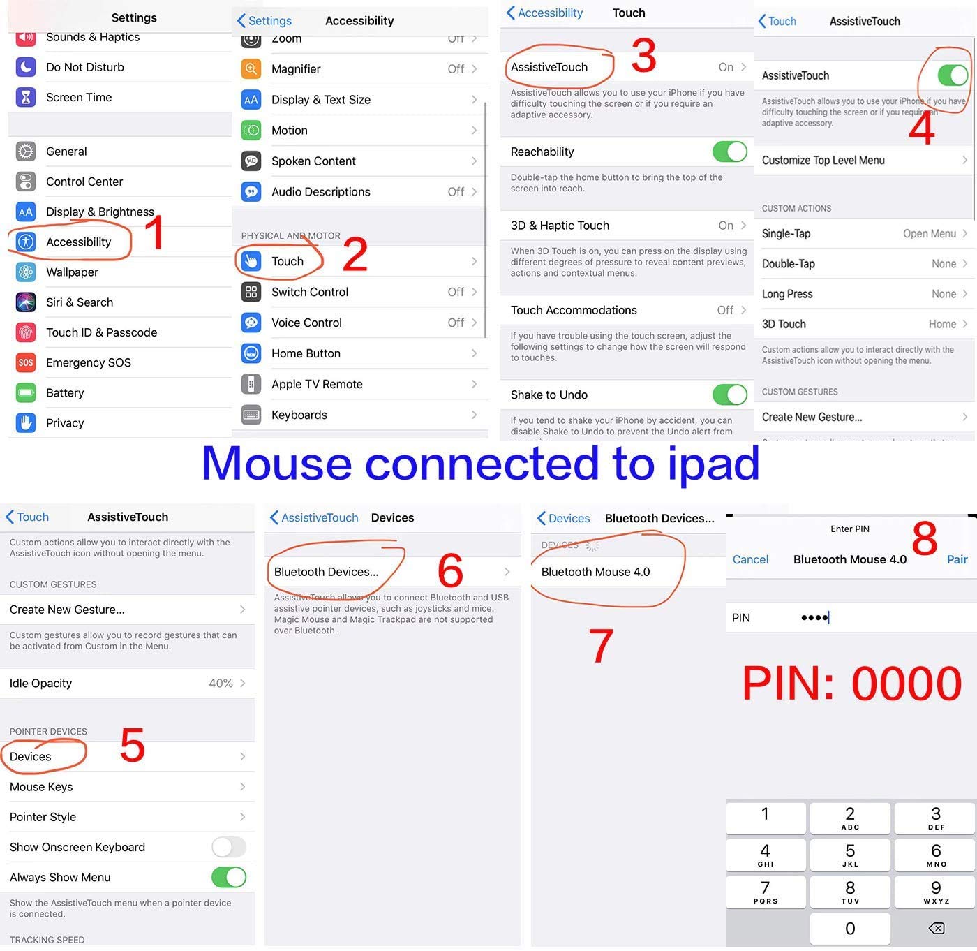 Bluetooth Wireless Mouse for Laptop mac MacBook ipad MacBook air MacBook pro pc Desktop Computer Windows Chromebook Notebook (Silver)