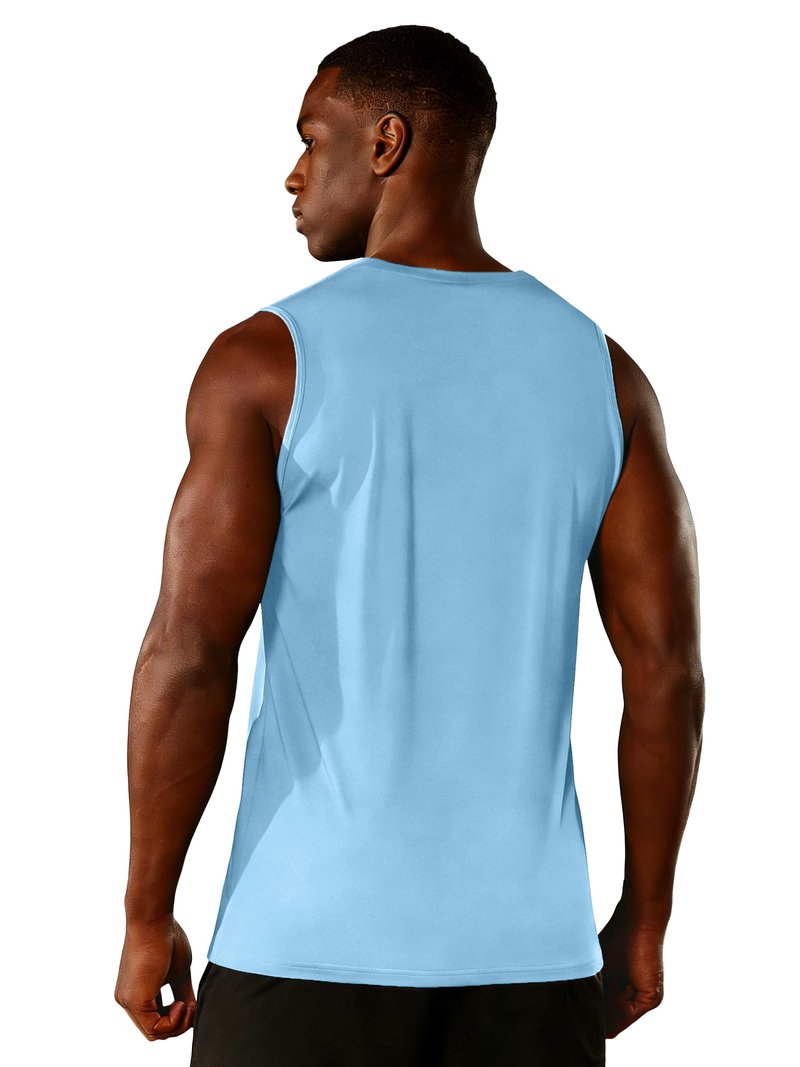 ZITY 3 Pack Men's Sleeveless Shirts Quick Dry Tank Tops UPF 50+ Workout Gym Muscle Shirt for Running Bodybuilding Summer