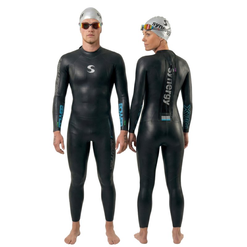 Synergy Triathlon Wetsuit - Volution 3/2mm Full Sleeve for Open Water Swimming (Men, Men's L1)