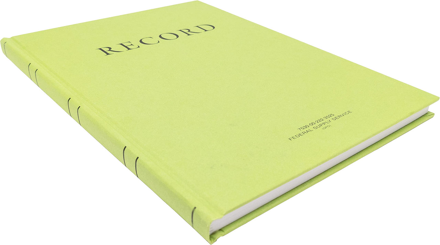 Tacticai Green Military Log Book, 8” x 10.5” - 192 Pages, Record Book for Record Keeping, Supply Chain, Inventory, Training, Maintenance & Field Operations, NSN 7530-00-222-3525