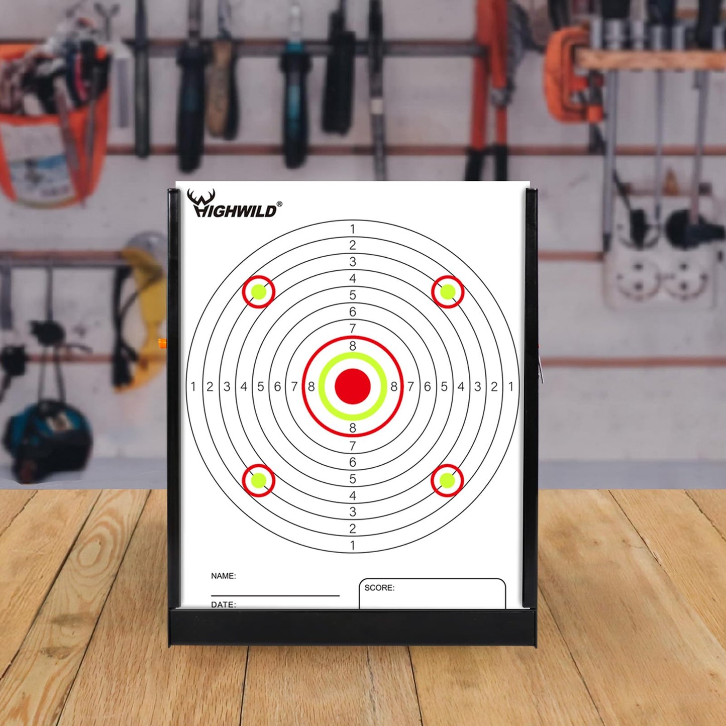 Highwild BB Trap Target (Airgun Only) with 10pcs 7" X 9" Paper Targets and 2 Spinner Targets