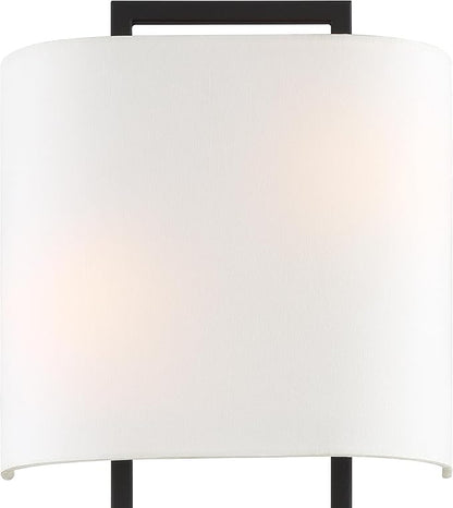 Crystorama Fremont 2 Light Black Forged Sconce