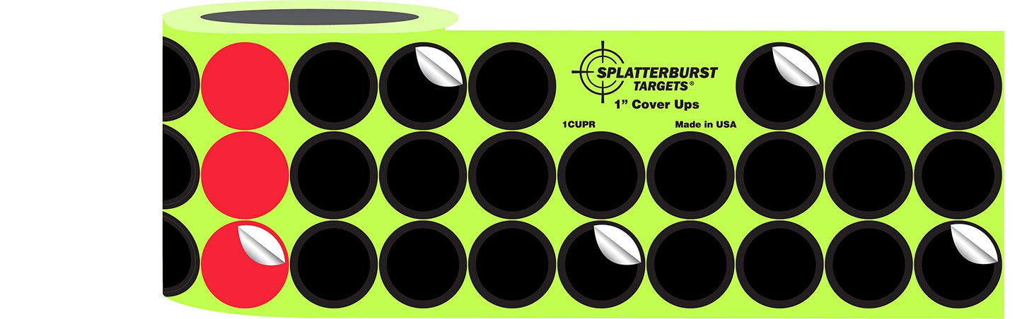 Splatterburst Targets - Roll of (1519) 1 Inch Stick & Splatter Self Adhesive Cover Up Patches - Gun - Rifle - Pistol - Airsoft - BB Gun - Pellet Gun - Air Rifle - Made in USA