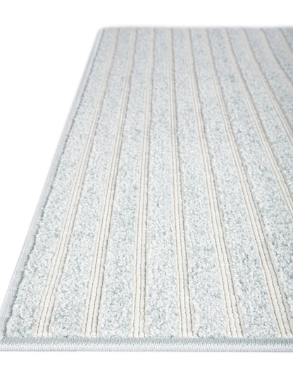 Rugs.com Sabrina Soto Outdoor Collection Rug – 4x6 Light Blue Medium-Pile Rug Perfect for Entryways, Kitchens, Breakfast Nooks, Accent Pieces