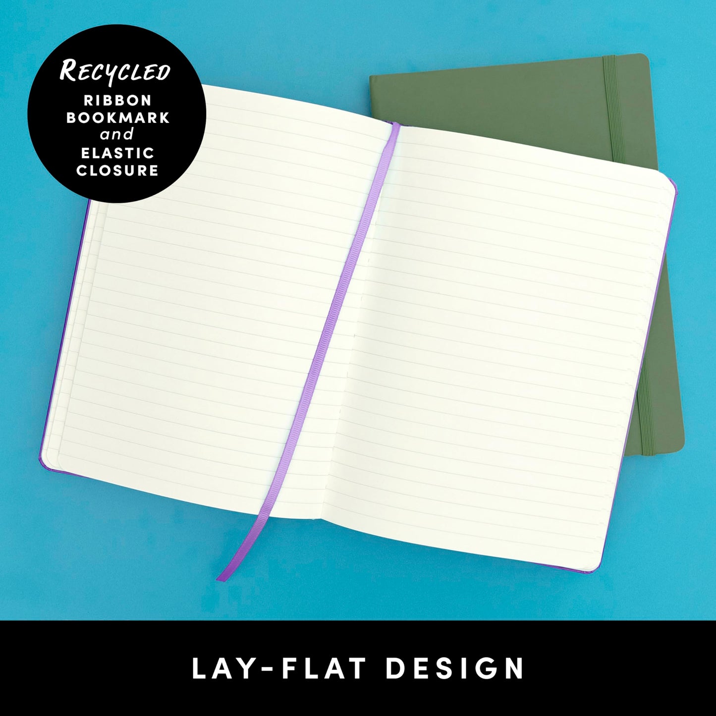 PAPERAGE Recycled Lined Journal Notebook, (Rose), 160 Pages, Medium 5.6 in x 8 in - 100 GSM Thick Paper – College Ruled, Hardcover Journaling Notebook for Work, School & Note Taking