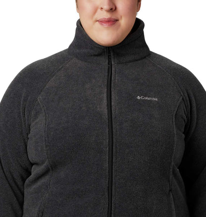 Columbia Womens Benton Springs Full Zip Fleece Jacket, Charcoal Heather, Large