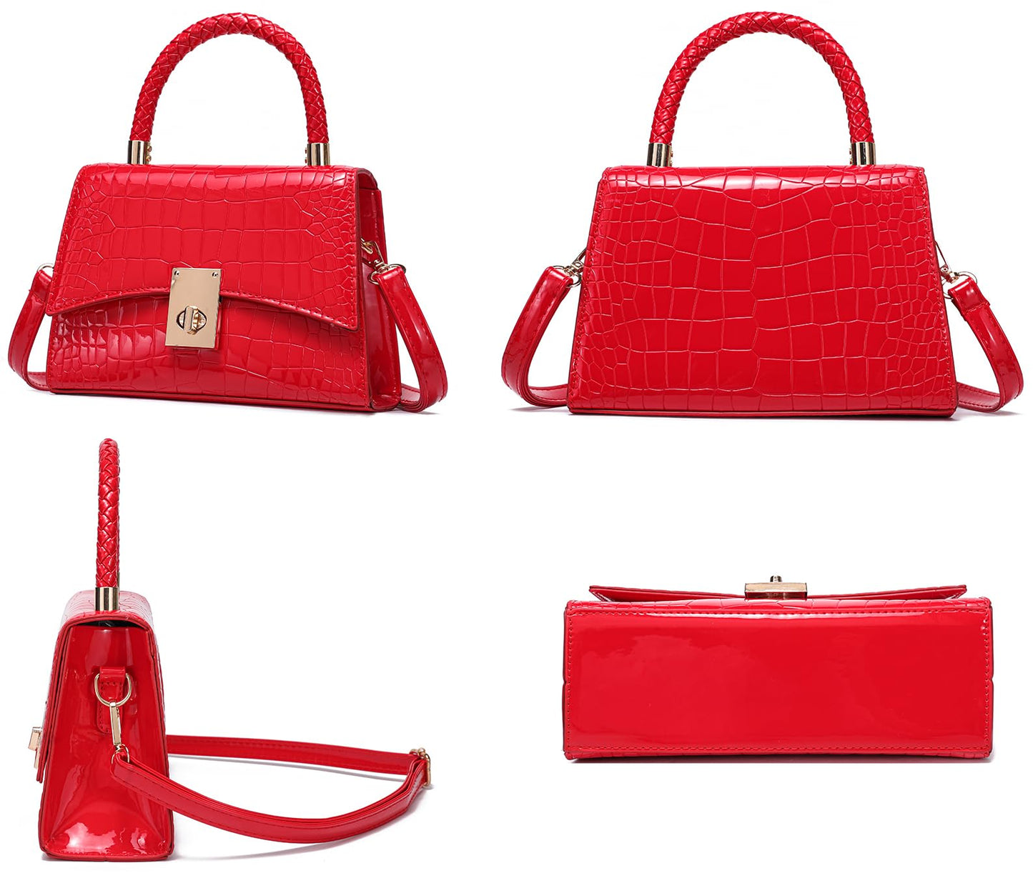 JHVYF Women Satchel Handbags Shoulder Bag Classic Small Crossbody Bags Ladies Cute Purses Satchels bag mini purse Red bags