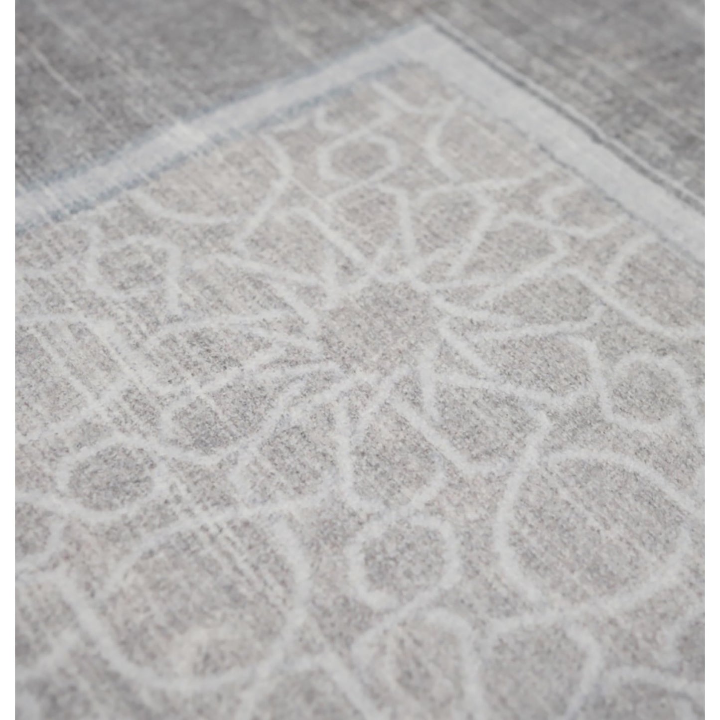 Modefa Foam Prayer Rug - Thick Padded Prayer Mat Cushioned Thick Prayer Mat - Large Long Soft Muslim Prayer Rug Velvet Digital Print (Mosaic Floral - Grey)