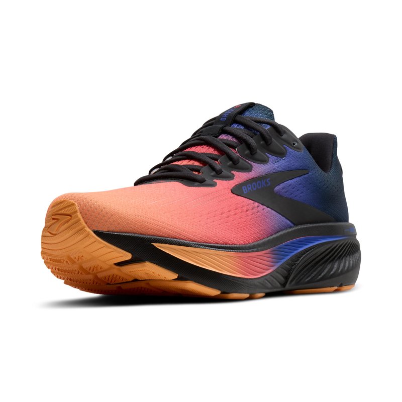 Brooks Women’s Ghost 17 Neutral Running Shoe - Night/Blue/Papaya - 13 Medium