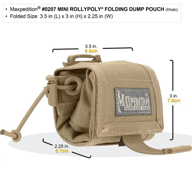 Maxpedition Rollypoly Folding Dump Pouch (Od Green) 6x3x8"