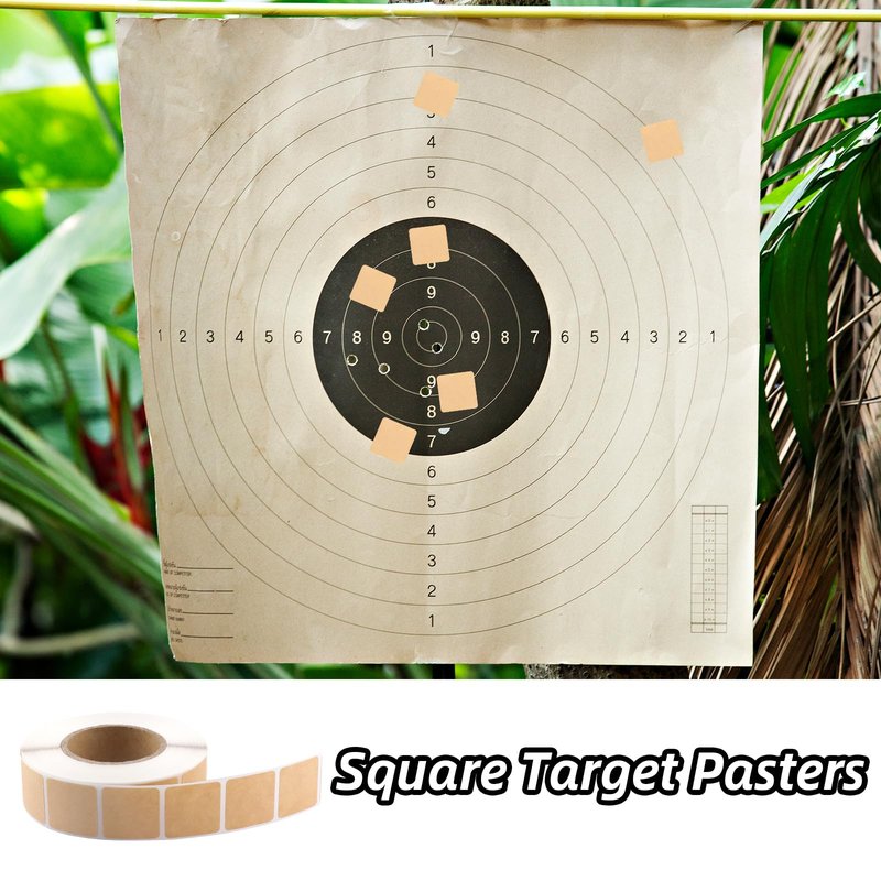 1000Pcs 0.87 Inch Target Pasters,Self-Adhesive Target Sticker Tape Shooting Cardboard Paper Markers Label for Pistol Shooting Range Practice(Brown)