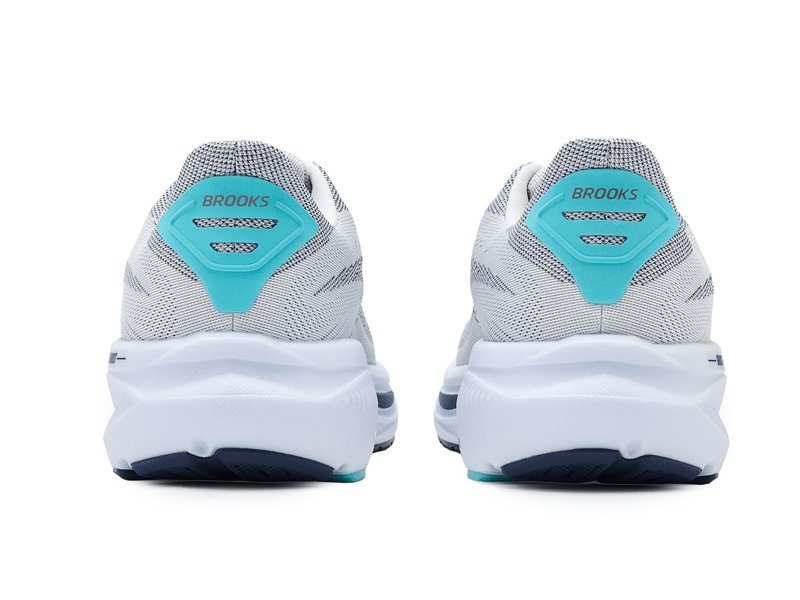 Brooks Men's Ghost 17 White/Beacon Blue/Ipanema 8.5 Medium