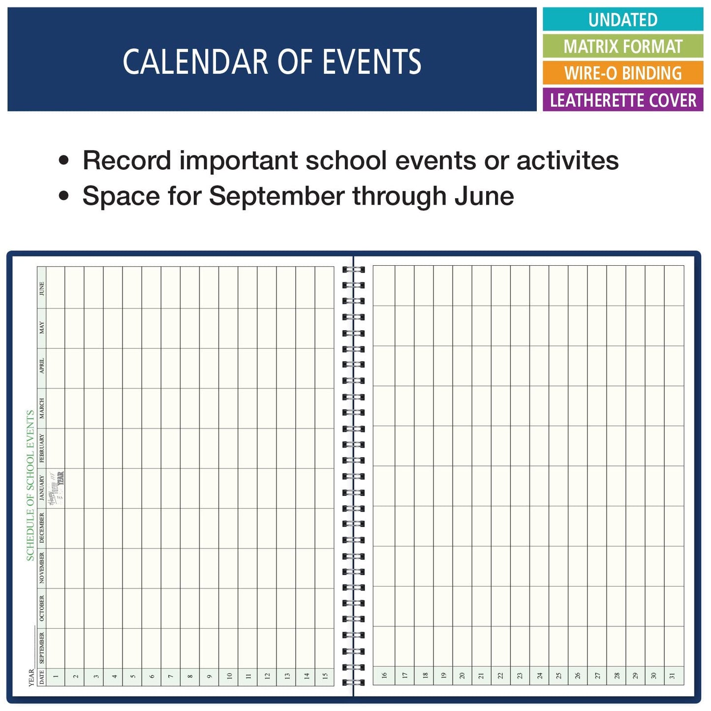 Elan Publishing Company Combination Wide Plan and Record Book: One Efficient 8-1/2" X 11" Book for Lesson Plans and Grades Combines 8WPL and R9310 - (WC-8)