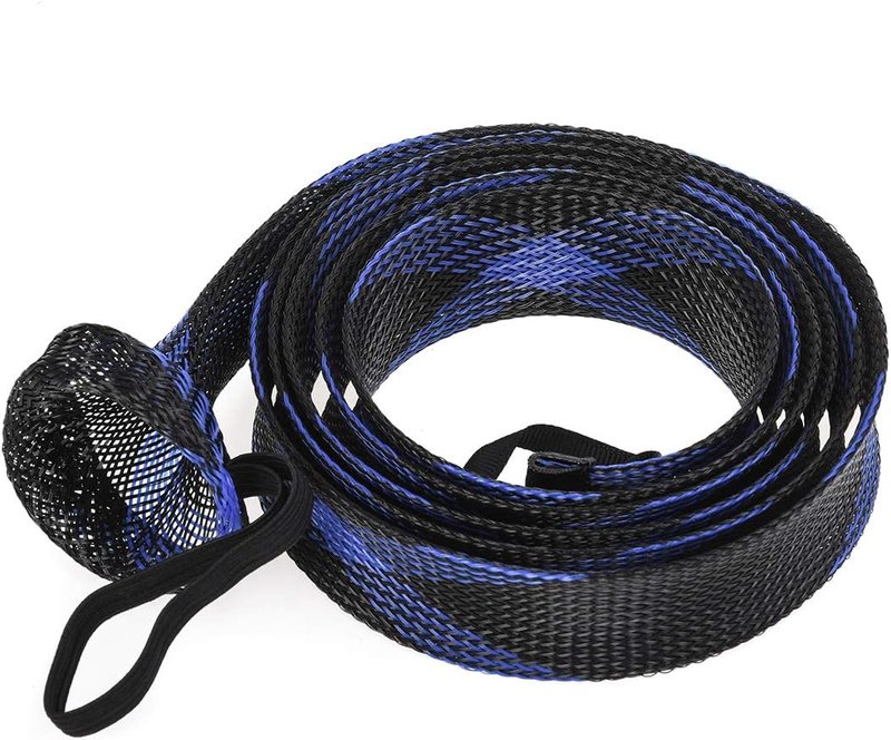 Fishing Rod Sock Sleeve Cover - 10 Pcs Braided Mesh Protector for 190cm/74.8in Rods | Ideal for Fly, Spinning, and Casting
