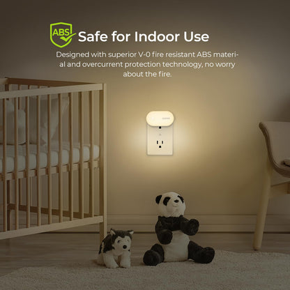 AUVON Night Light Plug in with Motion Sensor (120 Lumens), Dimmable Smart LED Night Lights, 1-120lm Brightness, for Bathroom, Hallway, Garage, Toilet (4 Pack)