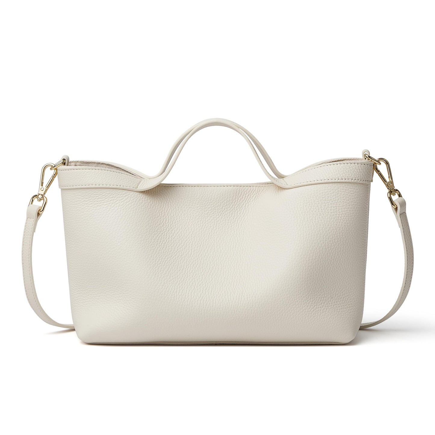 DAILANDO Genuine Leather Top Handle Satchel Purse for Women, Medium Trendy Tote Hobo Bag with Organizer Insert Zipper Pouch (2-White)