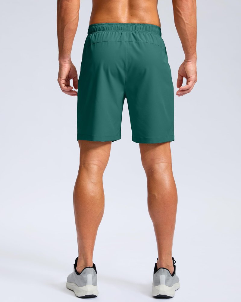 G Gradual Men's Athletic Running Shorts with Zipper Pockets Quick Dry 7"/ 5"/ 9" Workout Gym Shorts for Basketball Hiking(Rainforest Green,7XXXL)