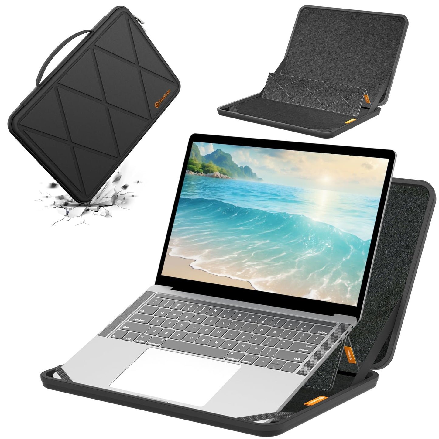 Smatree MS91 Hard EVA Protective Case with Stand Compatible for 16 inch DELL New Inspiron 16 2-in-1/16/16 Plus,for 16 inch Inspiron 16 Plus/16,for 16inch Latitude 7650/7640, 16inch Vostro 7620