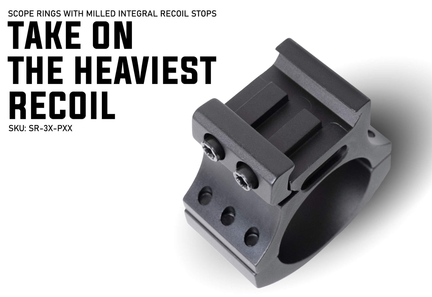 Monstrum Precision V2 Scope Rings with Picatinny Anti-Recoil Lugs | 30 mm Diameter | 0.85 inch Center Height