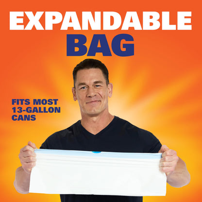 Hefty Ultra Strong 13 Gallon Trash Bags, Tall Kitchen Trash Bags 13 Gallon Size, Drawstring Closure, Continuous Odor Control, White, Clean Burst Scent, 40 Bags