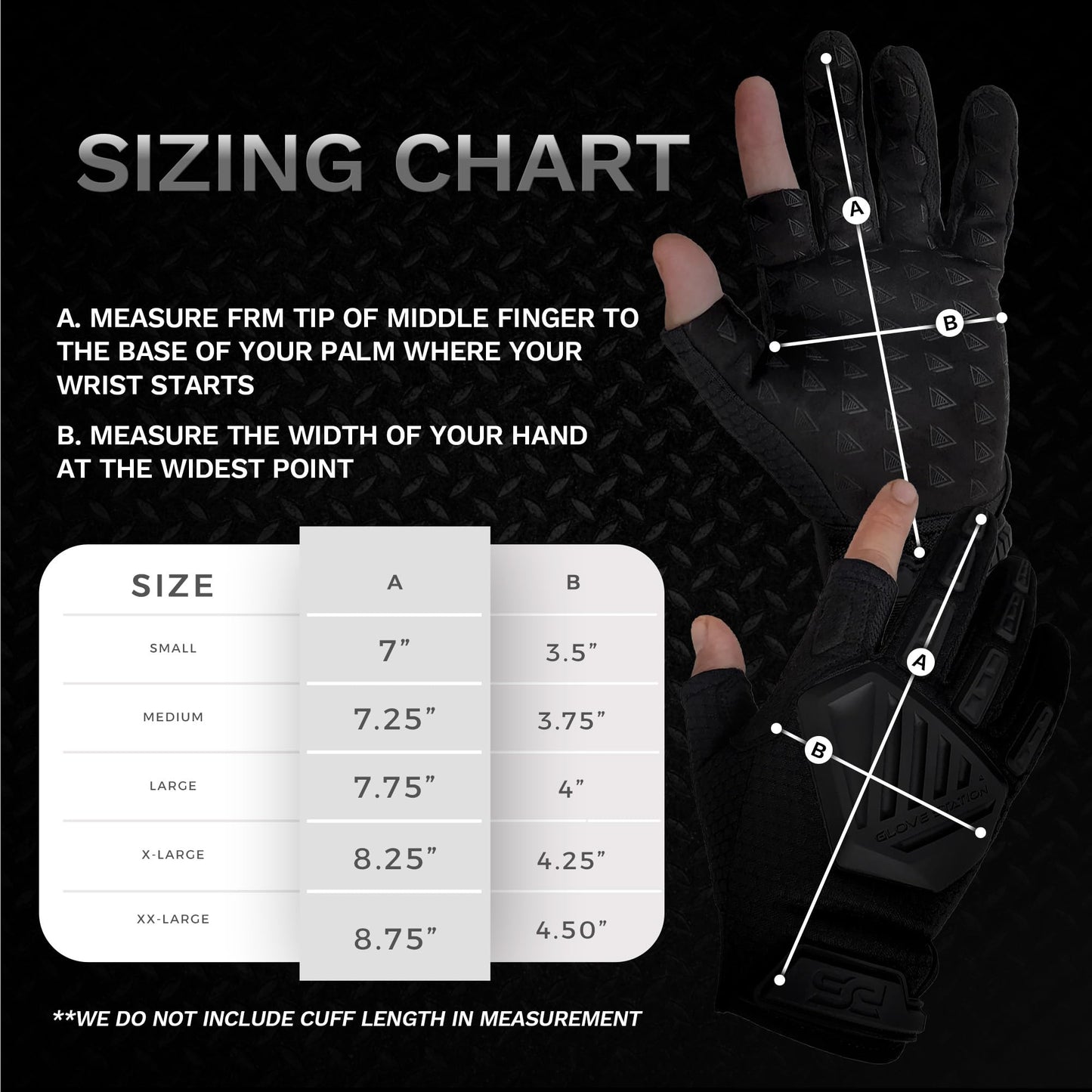 Glove Station The Paintball Work Gloves - Black (XL), Suede Leather Palm, Knuckle Protection for Men, 2 Fingerless Design for Paintball, Riding and Motorcycle Use