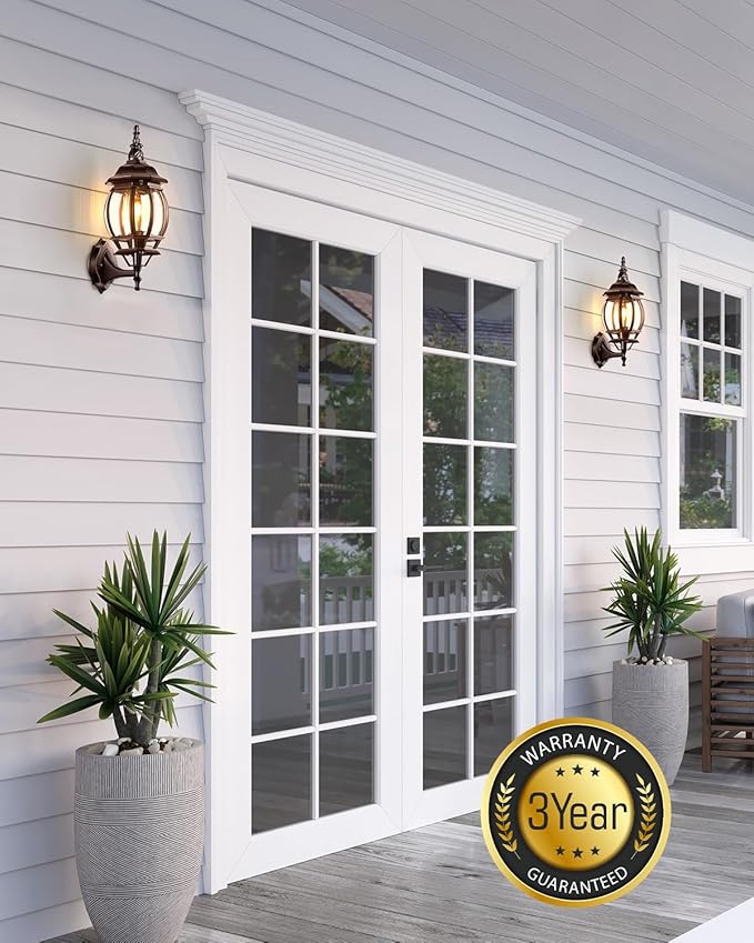 VIANIS 2-Pack Oil Rubbed Bronze Dawn to Dusk Outdoor Light, Outside Lighting Fixtures for House, 100% Aluminium Exterior Porch Lights Wall Mount, Modern Garage Sconce Lights Outdoor Wall Lantern Lamps