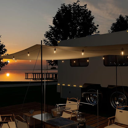 Outdoor String Lights,100 Feet Led Patio Globe Lights with Plastic Bulbs,Waterproof,Shatterproof,G40 Outdoor String Lights with,Connectable Hanging for Backyard, Bistro, Porch, Deck, Balcony,Tent