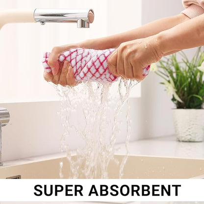 Homaxy Kitchen Towels and Dishcloths Set, 16 x 25 and 12 x 12 Inches, Super