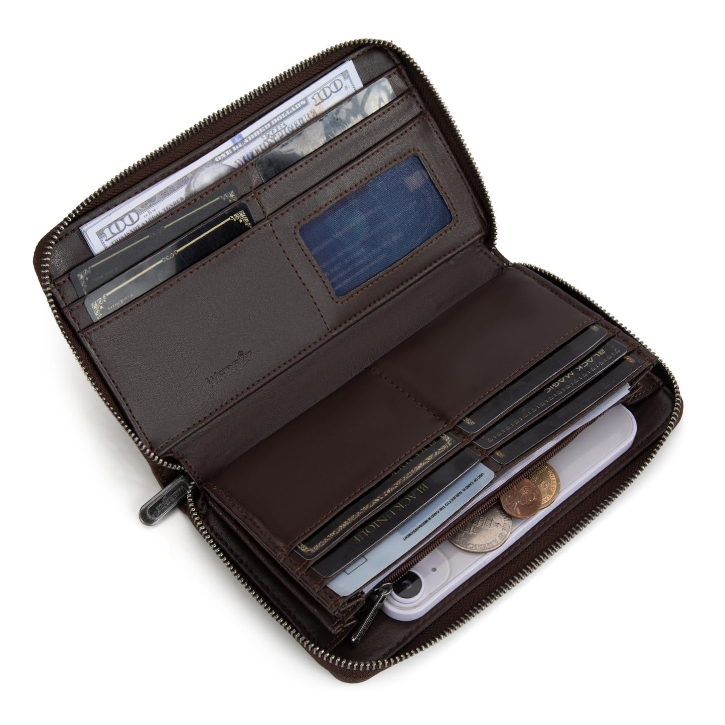 Wrangler Womens Wallet Wristlet Long Purse Designer Clutch Large Capacity Credit Card Holder for Women Men