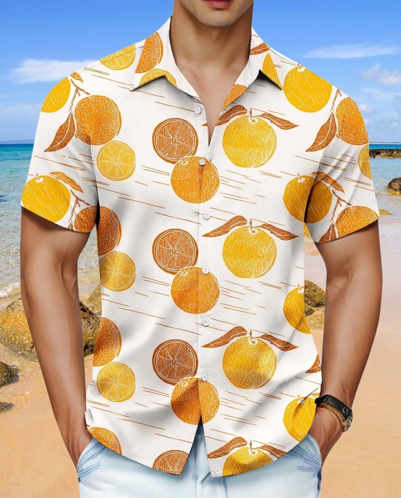 Mens Hawaiian Shirt Short Sleeve Button Down Shirts Tropical Floral Summer Beach Shirts