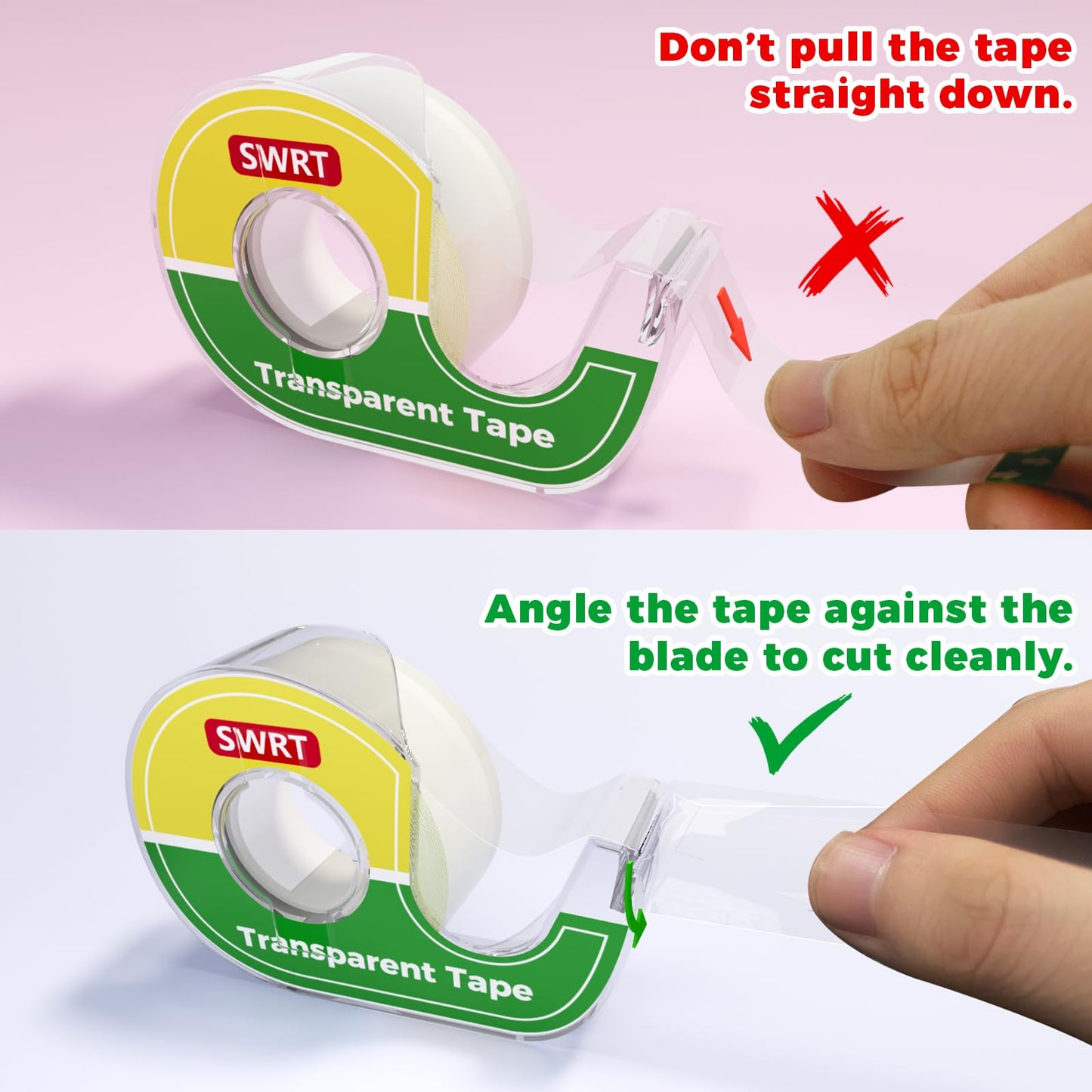 SWRT Tape, 24 Rolls Clear Tape Refills for Dispenser, Transparent Tape, 3/4 in x 800 in Tape Rolls, Strong Adhesive Tape for Gift Wrapping, Home, School & Office Tape