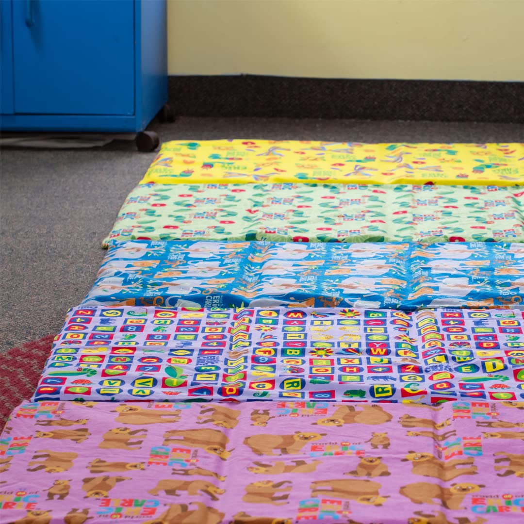 KinderMat Sheets Eric Carle - Full Nap Mat Washable Cover, Special Edition - Brown Bear, Brown Bear, What Do You See? - Regular, 47" x 22", Great for Daycare & Family Households, COVER ONLY