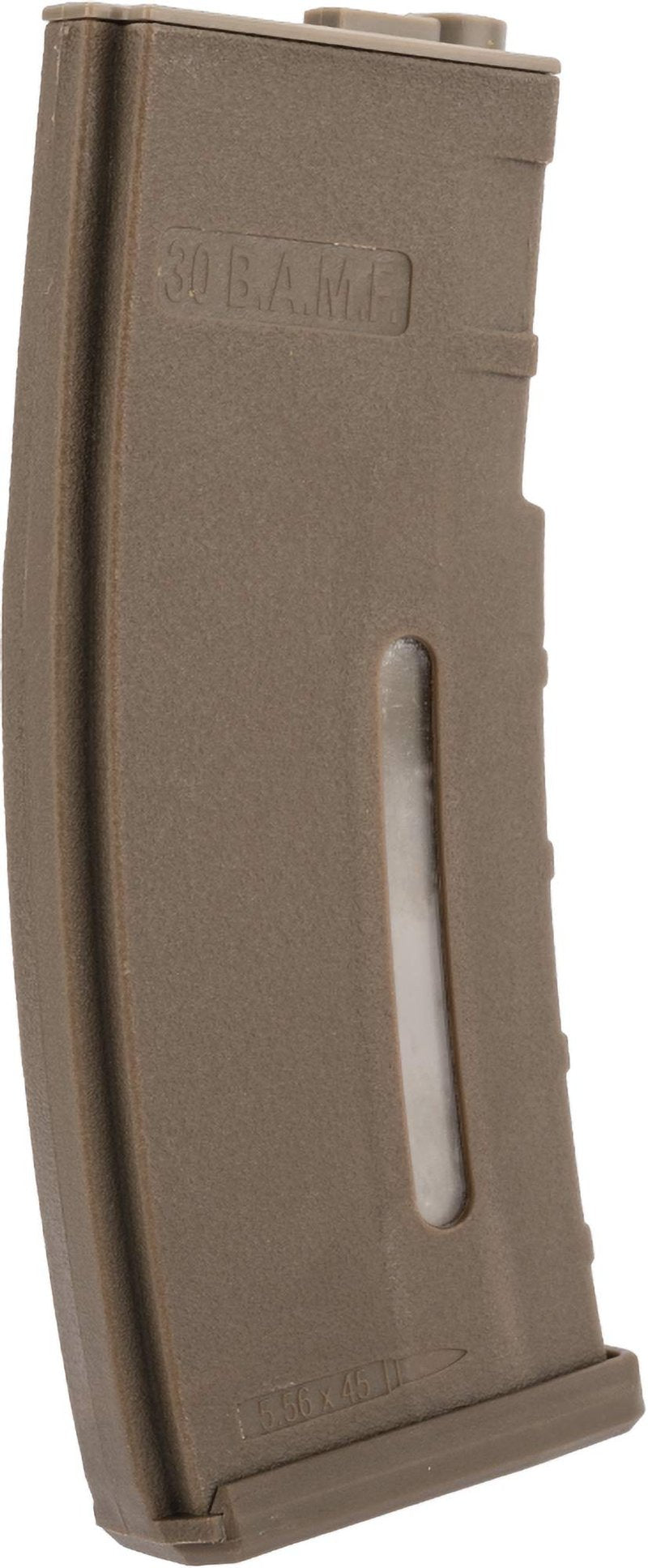 Evike Airsoft - BAMF 30rd Polymer MilSim Mag for M4-Style Series Airsoft AEGs (Color: Tan/Single Mag)