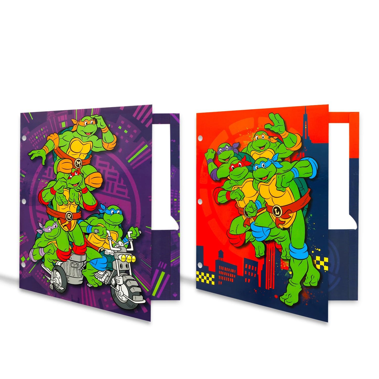 Teenage Mutant Ninja Turtles School Supplies Set - Bundle with 2 Spiral Notebooks, 2 Portfolio Folders, Stickers, More | TMNT School Supplies Set for Boys, Girls, Kids