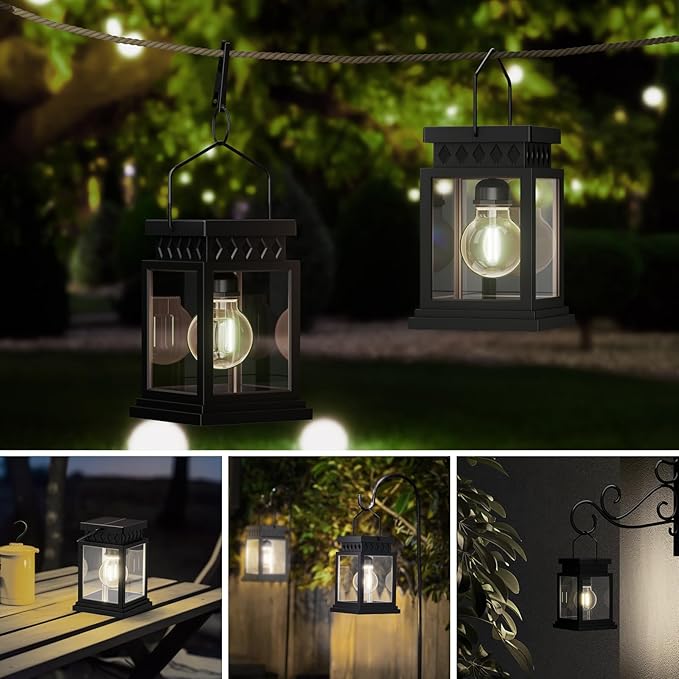 Solar Pathway Lights Outdoor for Pathway Garden Yard Patio Driveway, Solar Walkway Lights Auto On/Off, Warm White, Up to 8H Lighting (4 Pack)