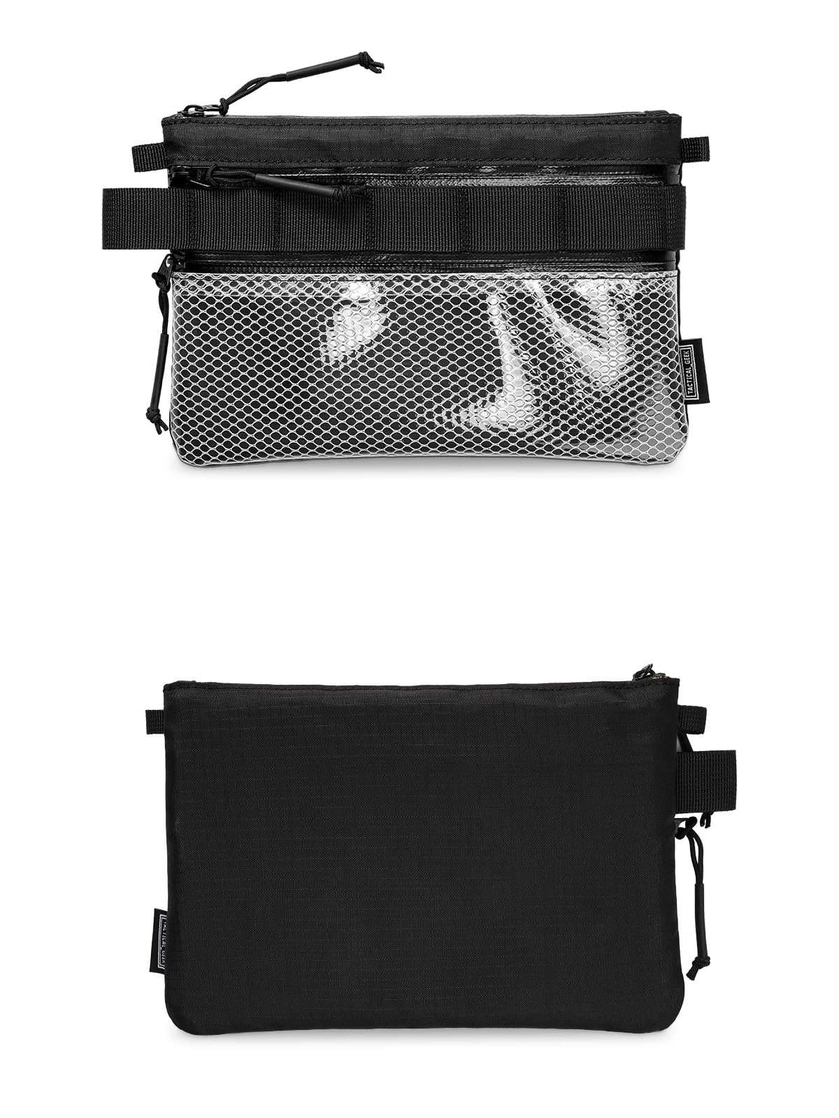 TACTICAL_GEEK Storage A16 EDC Pouch, Waterproof Nylon Organizer, Multifunctional Utility Zipper Bag, Semi-Transparent Mesh Pouch for Storing Small tools, Daily Necessities
