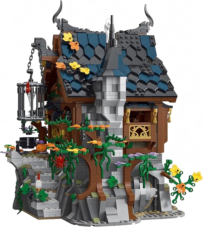 General Jim's The Witch House Modular Halloween Spooky City Building Block Set - 1964 Pieces